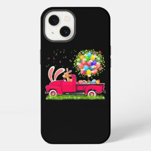 Conejo Cabra Montando Camioneta Pascua Huevos Árbo
