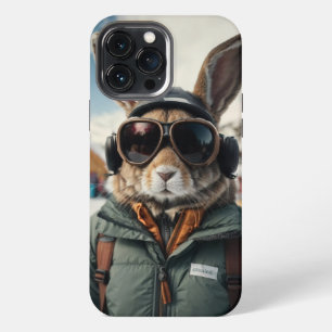Funda Para iPhone 13 Pro Max Conejo caprichoso de snowboarding