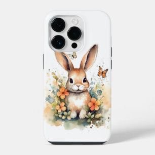 Funda Para iPhone 14 Pro Conejo de bebés de la Selva Cute Pintes Arte de en