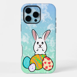 Funda Para iPhone 16 Pro Max Conejo de Pascua en huevos de Pascua