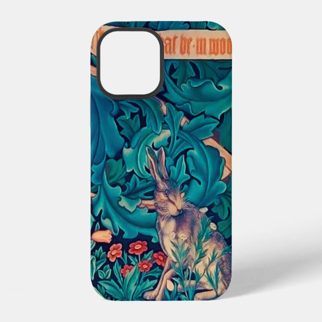 Funda Para iPhone Conejo en el bosque, William Morris (Reverso )