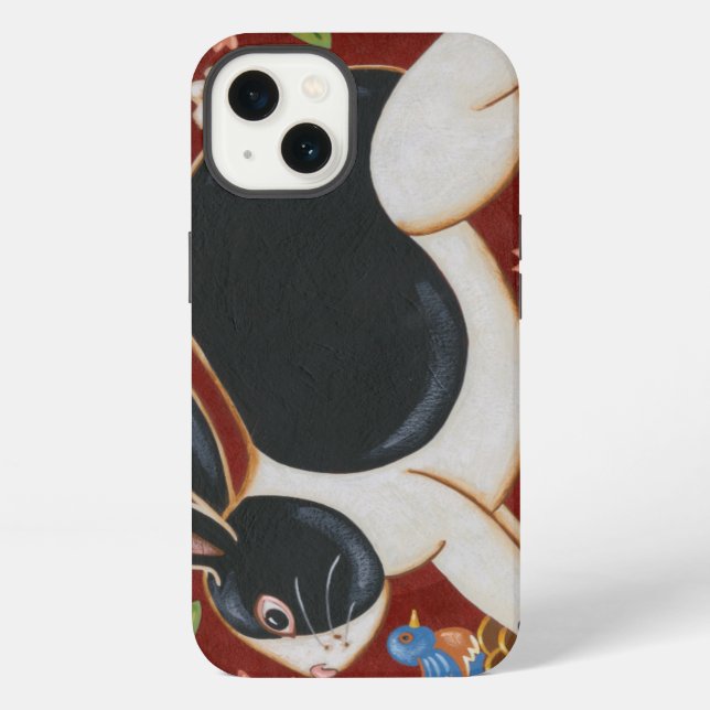 Funda Para iPhone Conejo folclórico (Reverso )