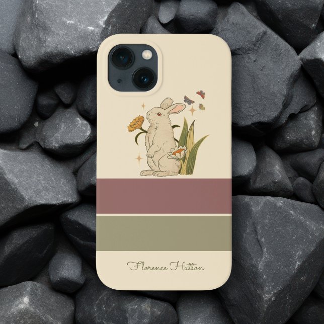 Funda Para iPhone Conejo Gris Vintage sin foco (Subido por el creador)