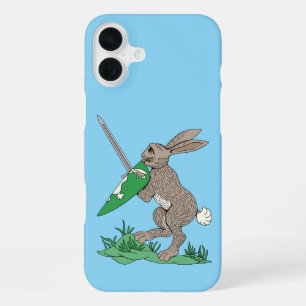 Funda Para iPhone 16 Plus Conejo guerrero medieval