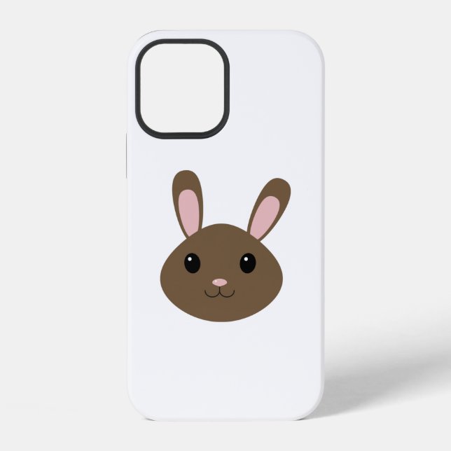 Funda Para iPhone Conejo marrón adorable (Reverso )