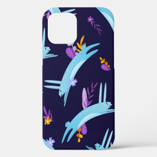 Funda Para iPhone 12 Conejo patrón sin fisuras en estilo de dibujos ani
