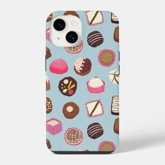 Funda Para iPhone Confección de dulces de chocolate (Reverso )