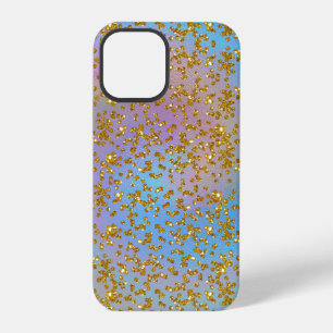 Funda Para iPhone 12 Pro Confeti de destellos dorados y espiral iridiscente
