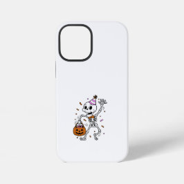 Funda Para iPhone 12 Mini Confeti de Halloween Esqueleto