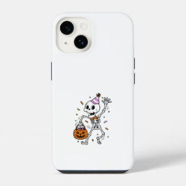 Funda Para iPhone 14 Confeti de Halloween Esqueleto