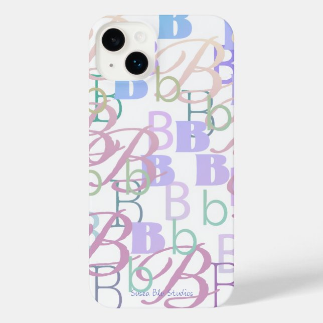 Funda Para iPhone Confeti de Letras "B" (Reverso )