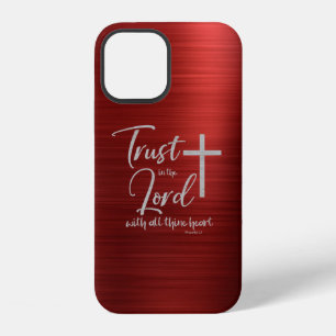 Funda Para iPhone 12 Confía en el Señor Versículo de la Biblia KJV Fund