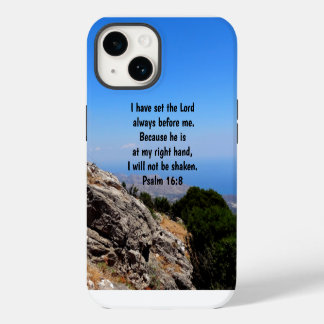 Funda Para iPhone 14 Confiar en Dios en mi salmo de la derecha 16:8 Ver