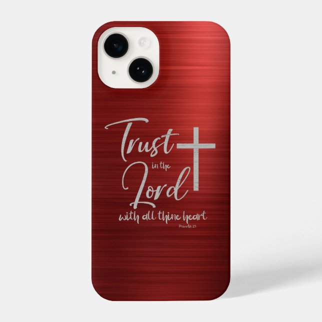 Funda Para iPhone Confiar en el verso de la Biblia Lord KJV (Reverso )