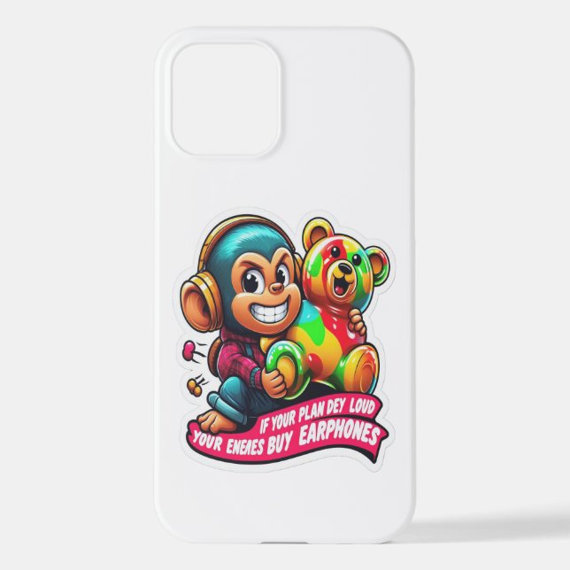 Funda Para iPhone Confident Monkey – Simple Lifestyle  Phone Case (Reverso )