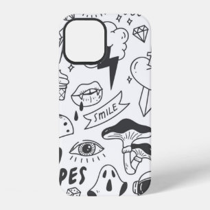 Funda Para iPhone 12 Conjunto de garabatos de graffiti lindos