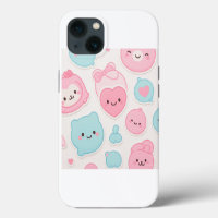 Conjunto de Stickers de Caras Lindas Kawaii Pastel