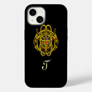 FUNDA PARA iPhone 14 CONOCIMIENTOS CELÁTICOS DE ORO CON DRAGONES DE DOS