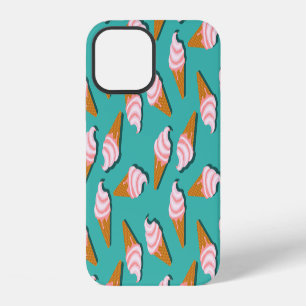 Funda Para iPhone 12 Conos de gofres patrón de helado y yogur congelado