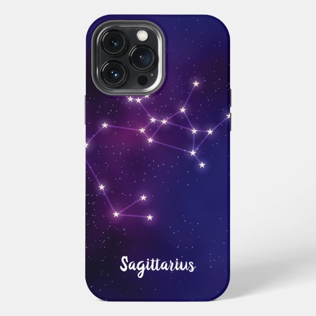 Funda Para iPhone constelación de estrellas de Sagitario (Reverso )