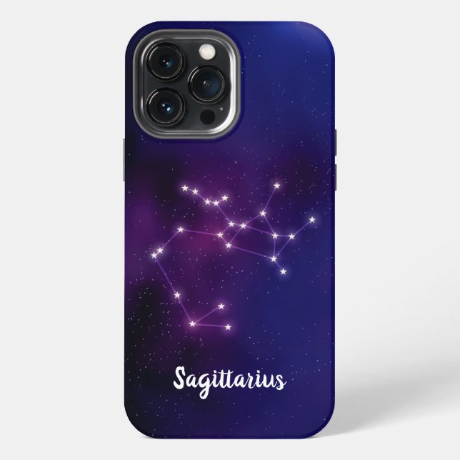Funda Para iPhone Constelación de estrellas de Sagittarius (Reverso )