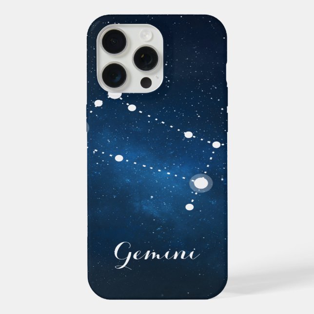 Funda Para iPhone Constelación del signo zodiacal Géminis (Reverso )