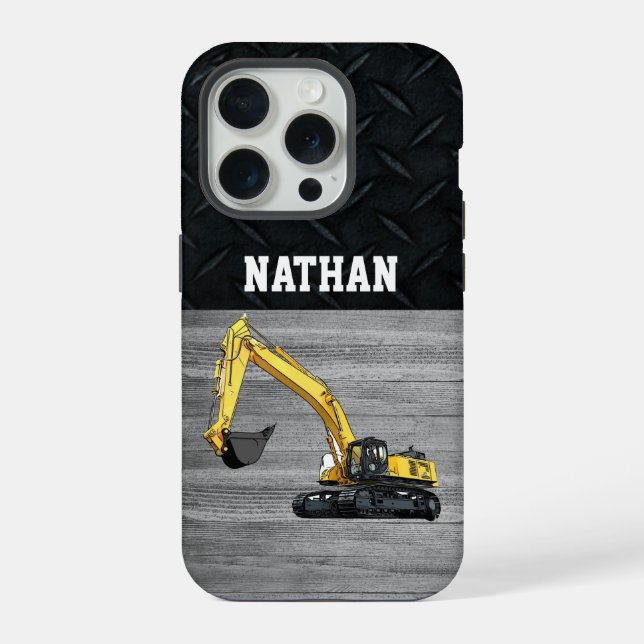 Funda Para iPhone Construcción de excavadoras de negocios de equipos (Reverso )