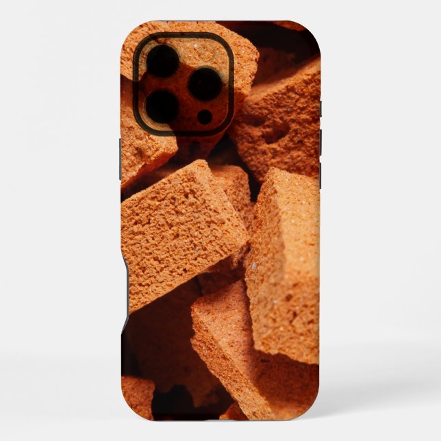 Funda Para iPhone Construcción de un montón de ladrillos (Reverso )