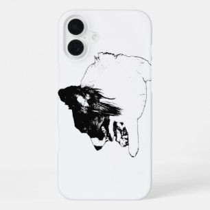 Funda Para iPhone 16 Plus Contorno audaz de Corgi para estilo de temporada