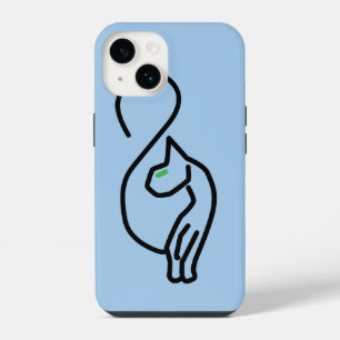 Funda Para iPhone 14 Contorno de gatos gitanos y elegantes