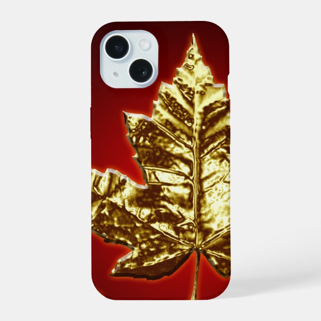 Funda para iPhone Cool Canada Gold Canada Leaf Cas (Reverso )