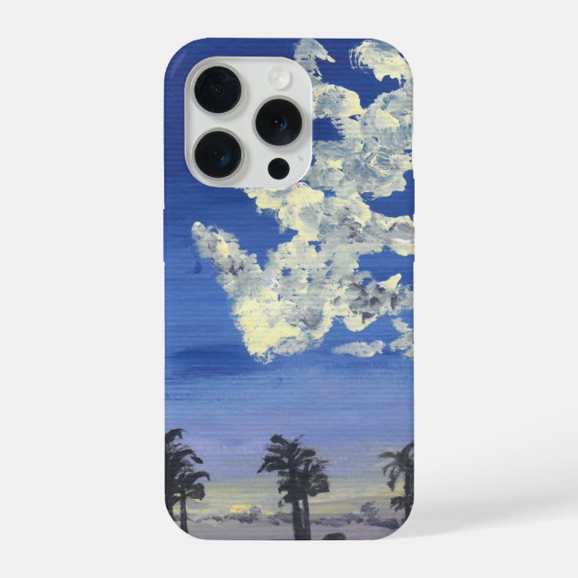 Funda Para iPhone Cool Sunset Painting Phone Case (Reverso )