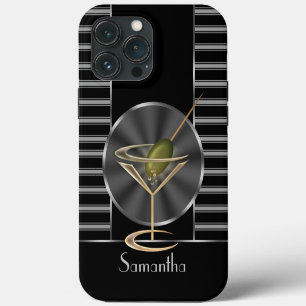 Funda Para iPhone 13 Pro Max Copa de Martini Clásico Personalizada