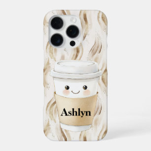 Funda Para iPhone 16 Pro Copa de Papel Sonriente Feliz