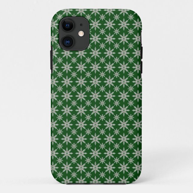 Funda para iPhone Copo de Nieve Verde (Reverso)