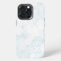 Copos de nieve blancos y luces Bokeh