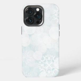 Funda Para iPhone 13 Pro Copos de nieve blancos y luces Bokeh