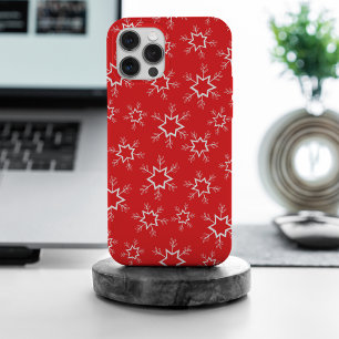 Copos de nieve, copos de nieve rojos y blancos, ni