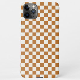 Funda Para iPhone 11Pro Max Copper and eggshell checkerboard pattern