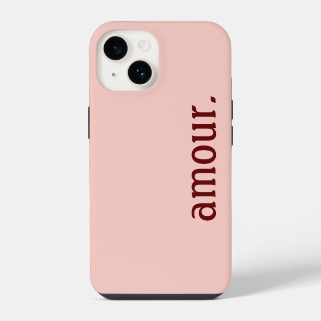 Funda Para iPhone coque iPhone rose "Amour." (Reverso )