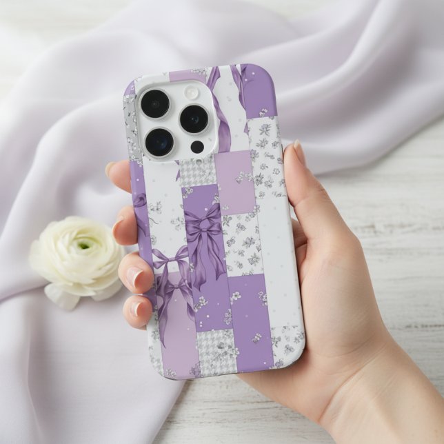 Funda Para iPhone Coquette Floral Patchwork Quilt Spring Flowers Bow (Subido por el creador)