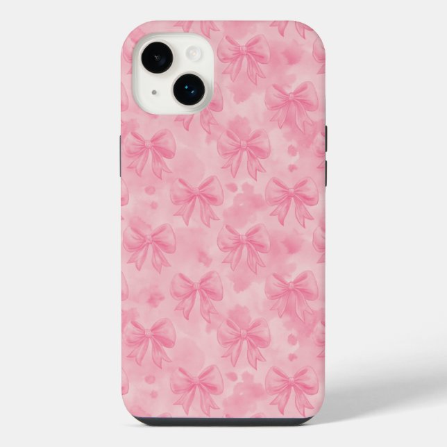 Funda Para iPhone Coquette Pink Bows (Reverso)