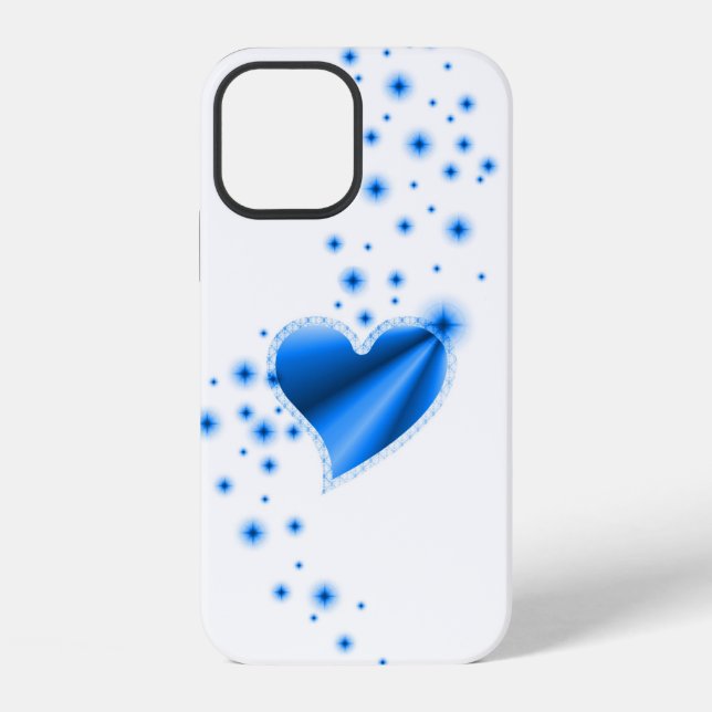 Funda Para iPhone Corazón arcoiris con estrellas (Reverso )