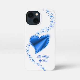 Funda Para iPhone 13 Mini Corazón arcoiris con estrellas, la magia del amor