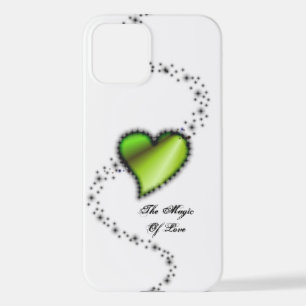 Funda Para iPhone 12 Corazón arcoiris con estrellas, la magia del amor