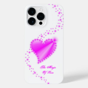Funda Para iPhone 14 Pro Max Corazón arcoiris con estrellas, la magia del amor