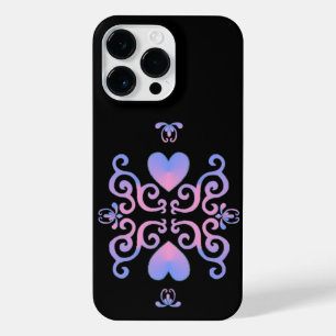 Funda Para iPhone 14 Pro Max Corazón arcoiris y Lily