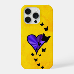 Corazón arcoiris y mariposa