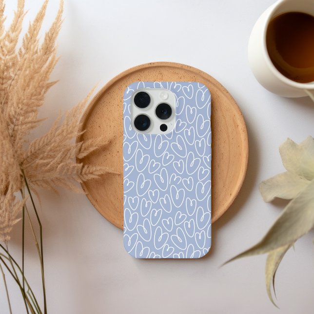 Funda Para iPhone Corazón Azul Moderno (Subido por el creador)