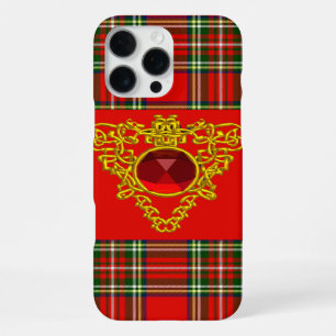 FUNDA PARA iPhone 16 PRO MAX CORAZÓN CELÁTICO ORO, RUBY, ESCOCIA VERDE ROJA TAR